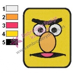 Sesame Street Bert Face Embroidery Design